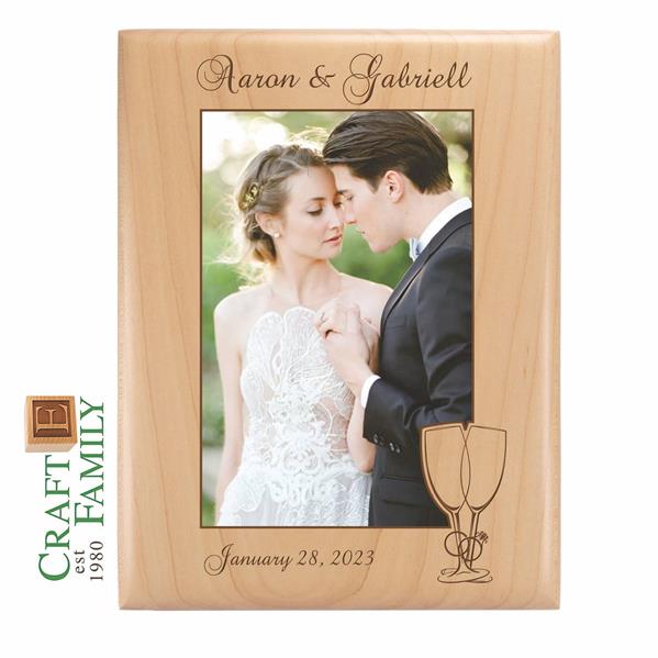 Personalized
Wedding
Picture Frame - Flutes & Rings